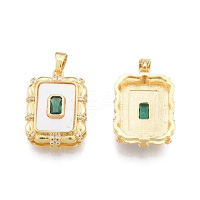 Synthetic White Shell Pendants KK-A165-18G-1