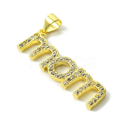 Mother's Day Real 18K Gold Plated Brass Micro Pave Cubic Zirconia Pendants KK-H472-06A-G01-1