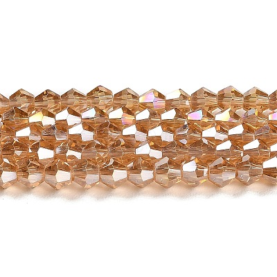 Transparent Electroplate Glass Beads Strands LS-EGLA-A039-T4mm-B18-1