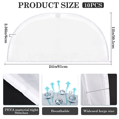 PEVA Suit Shoulder Protection Dust Proof Covers AJEW-WH0513-34-1