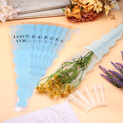 50Pcs OPP Flower Bouquet Wrapping Craft Paper DIY-TA0010-93C-1