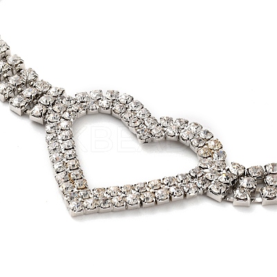 Alloy Crystal Rhinestone Link Chain Belts AJEW-U019-01P-01-1
