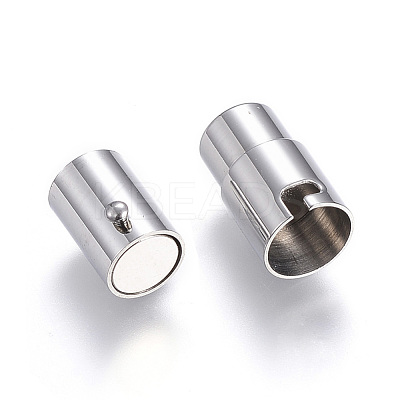 Non-Tarnish 304 Stainless Steel Locking Tube Magnetic Clasps X-STAS-D159-30-1