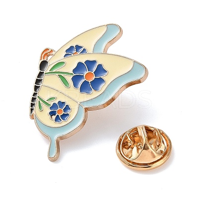Butterfly & Flower Enamel Pins JEWB-I054-02KCG-02-1