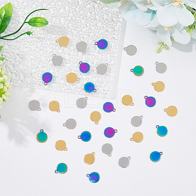 90Pcs 3 Colors 304 Stainless Steel Charms STAS-UN0046-10-1