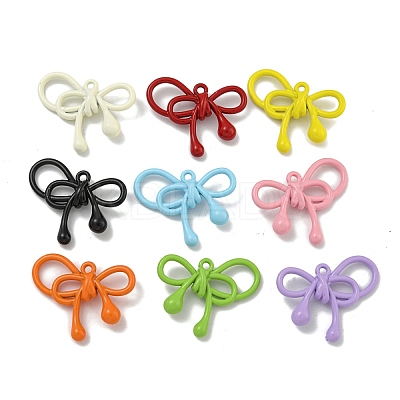 Spray Paint Alloy Pendants PALLOY-F312-34-1