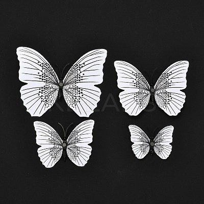 PVC Plastic Artificial 3D Butterfly Decorations LS-DIY-I072-02E-1