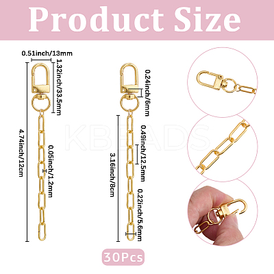 30Pcs Alloy Swivel Clasps HJEW-BM00028-1