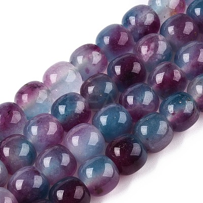 Dyed Natural White Jade Beads Strands G-T138-D20-1
