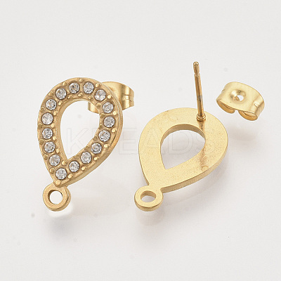 304 Stainless Steel Stud Earring Findings X-STAS-T052-05G-12-1