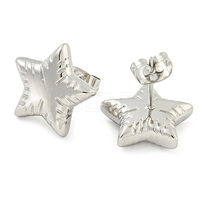 Non-Tarnish 304 Stainless Steel Stud Earrings for Women EJEW-S227-36P-1