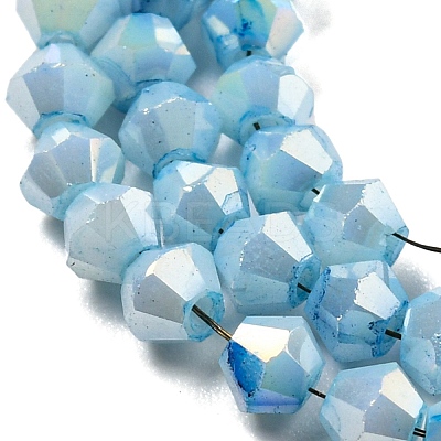 Opaque Baking Paint Glass Beads Strands DGLA-F002-01E-1