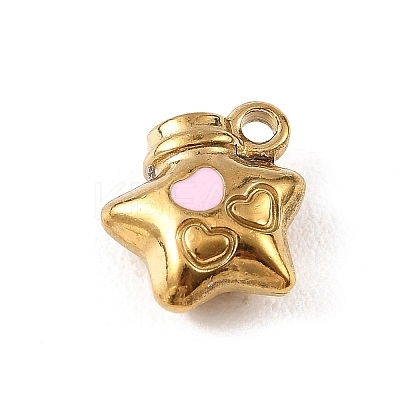 304 Stainless Steel Enamel Pendants STAS-G395-04G-1