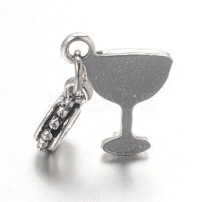 Large Hole Alloy Glass Rhinestone European Dangle Charms MPDL-L013-14-1