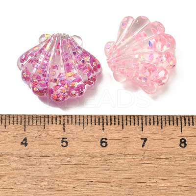 Transparent Marine Organism Resin Cabochons RESI-H035-05E-1
