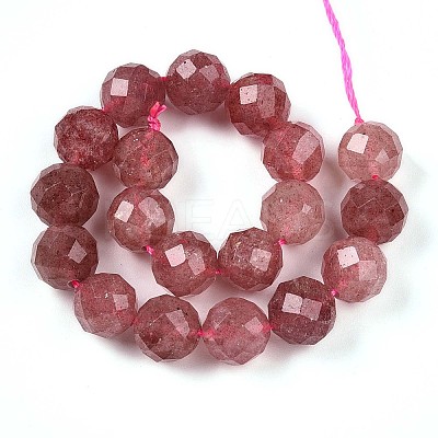 Natural Strawberry Quartz Beads Strands G-S345-10mm-21-1