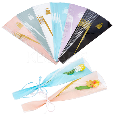 120Pcs 6 Colors OPP Gift Bags ABAG-NB0001-34-1
