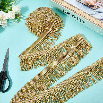 5 Yards Polyester Twist Tassel Ribbons OCOR-WH20005-39C-1