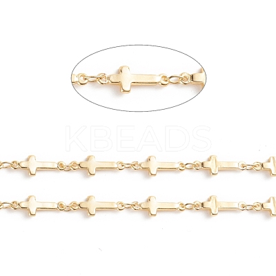 Brass Sideways Cross Link Chains CHC-E021-10A-1
