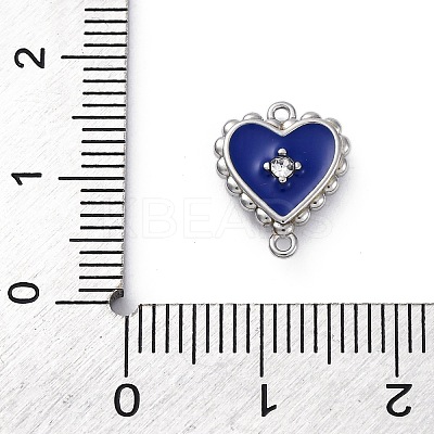 304 Stainless Steel Enamel Heart Connector Charms STAS-M110-04P-1