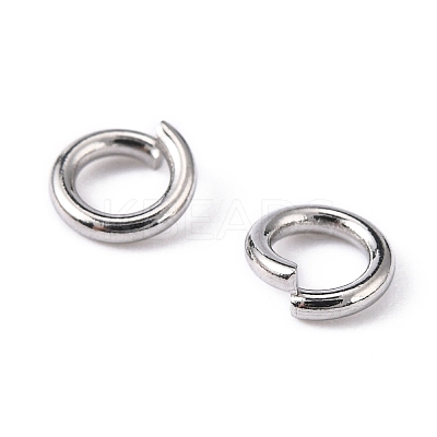 Tarnish Resistant 304 Stainless Steel Open Jump Rings X-STAS-E067-08-6mm-1