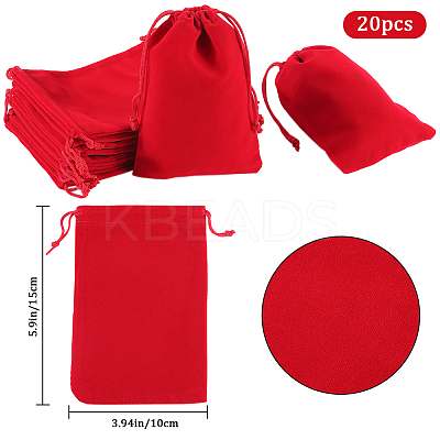 Rectangle Velvet Drawstring Pouches TP-BBC0001-06D-1