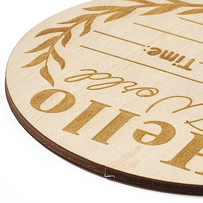 Wooden Hello World Baby Photo Props WOOD-D023-05-1