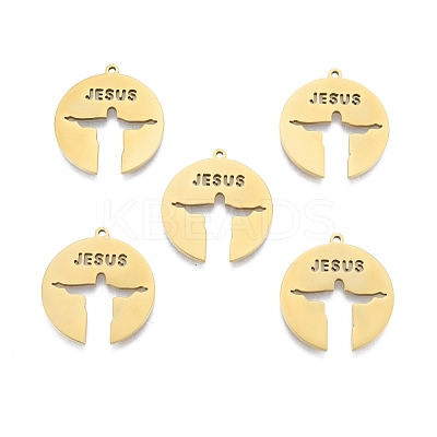Ion Plating(IP) 201 Stainless Steel Pendant STAS-B027-18G-1