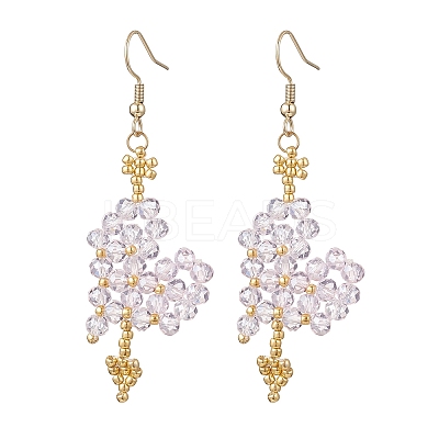 Glass Dangle Earrings EJEW-MZ00688-01-1