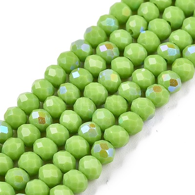 Electroplate Opaque Solid Color Glass Beads Strands LS-EGLA-A044-P3mm-L30-1