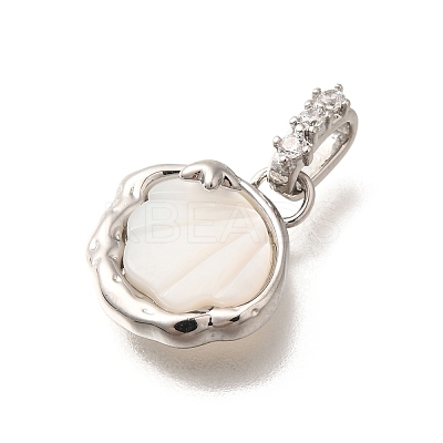 Brass Shell Pendants KK-B127-08P-1
