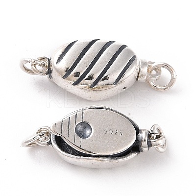 925 Sterling Silver Bayonet Clasps STER-D035-17AS-1