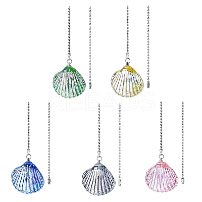 Glass Charms Ceiling Fan Pull Chain Extenders HJEW-H064-01B-P-1