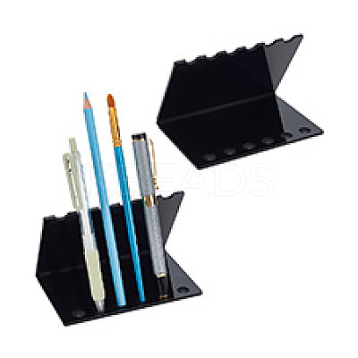 Letter V Shaped Acrylic Pencil & Makeup Brush Holder AJEW-WH0314-480-1