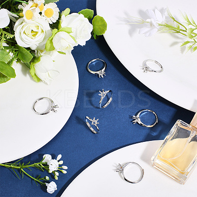 8Pcs Brass Adjustable Ring Findings KK-ME0003-98-1