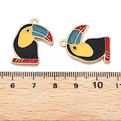 Rack Plating Alloy Enamel Pendants ENAM-T020-21-RS-1
