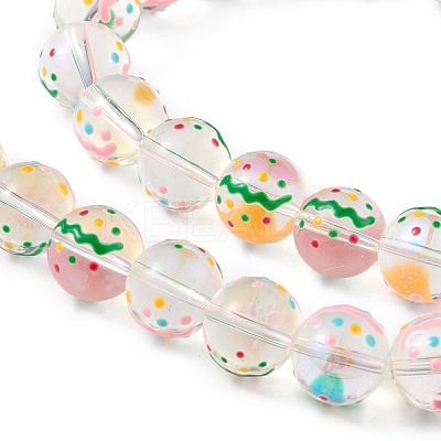 Transparent Glass Beads Strands LAMP-F029-01H-1