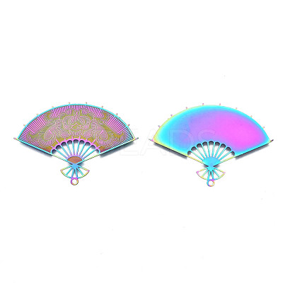 Ion Plating(IP) 304 Stainless Steel Filigree Pendants X-STAS-T057-60-1