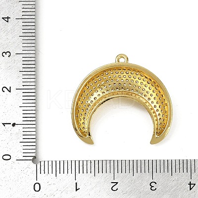 Brass Micro Pave Cubic Zirconia Pendants KK-M322-43G-1