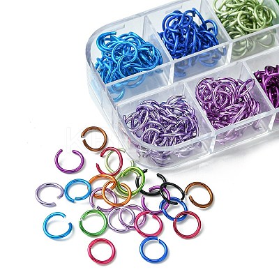 24G 12 Colors Aluminum Open Jump Rings for Chainmaille Weaves FIND-FS0001-81-1