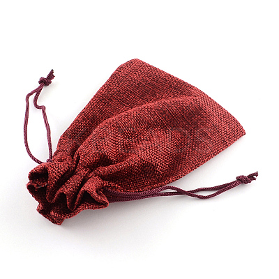 Burlap Packing Pouches Drawstring Bags LS-ABAG-Q050-15x20-06-1