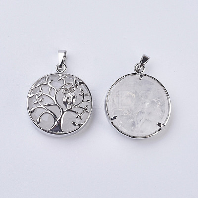 Natural Quartz Crystal Pendants G-K234-E13-1