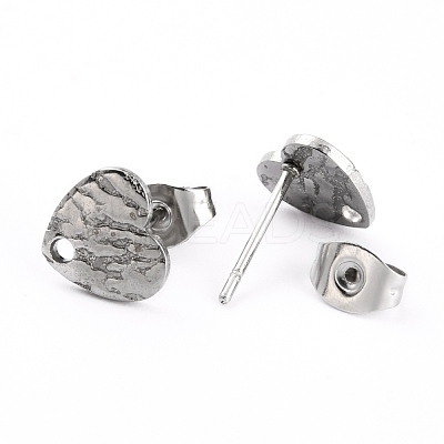 Non-Tarnish 304 Stainless Steel Stud Earring Findings EJEW-O104-05P-1