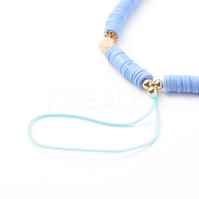 Polymer Clay Heishi Beaded Mobile Straps HJEW-JM00464-03-1