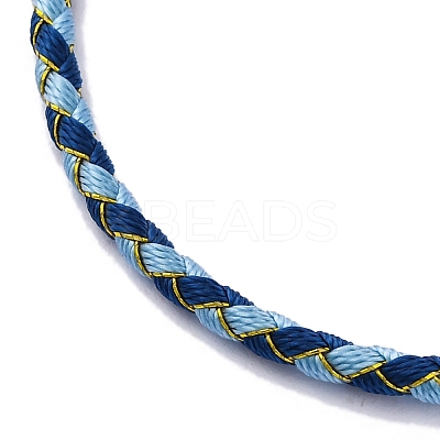 Polyester Cord Braided Bracelet Makings MAK-Z003-01P-19-1