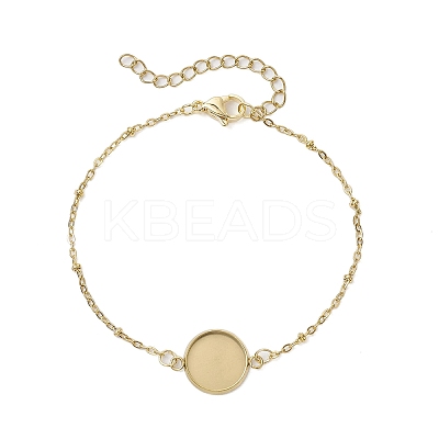 304 Stainless Steel Round Cabochon Setting Bracelets BJEW-JB11091-01-1