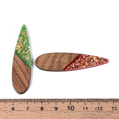 Opaque Resin and Walnut Wood Pendants RESI-T060-07M-1