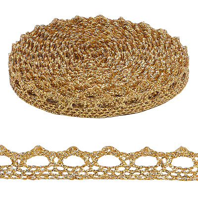 2 Rolls Metallic Yarn Lace Trim OCOR-GF0005-58B-1
