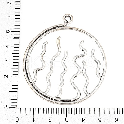 Tibetan Style Alloy Big Pendants AL-CBA1187-07AS-1
