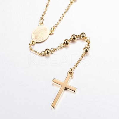 304 Stainless Steel Pendant Necklaces X-NJEW-D281-24G-1